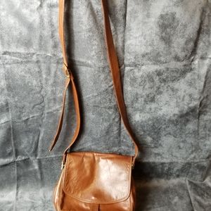Vintage Emmy Young Made in Italy Leather 3 Pocket Crossbody Shoulder Pur…
